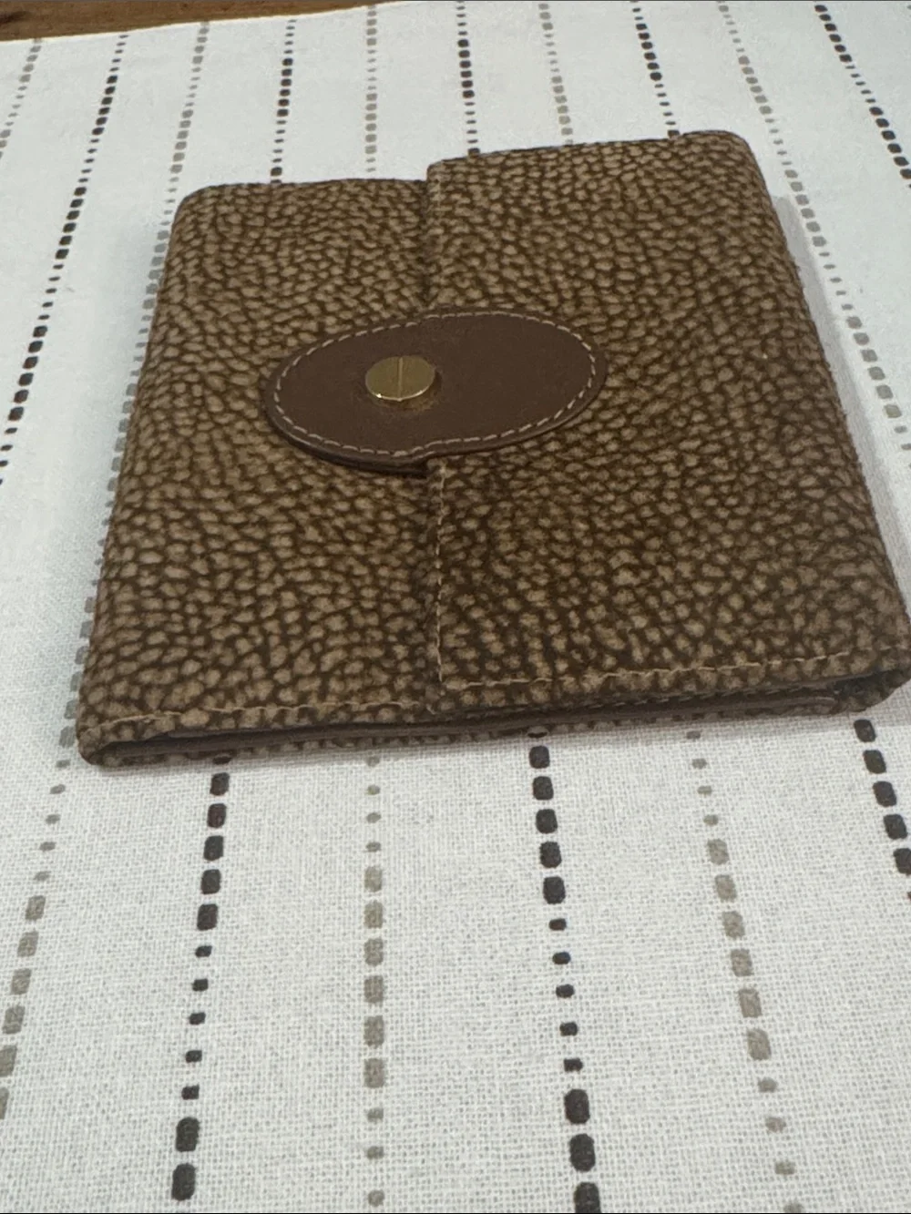 Burbonese Made in Italy Women's Quail pattern Occhio di Perniece vintage wallet